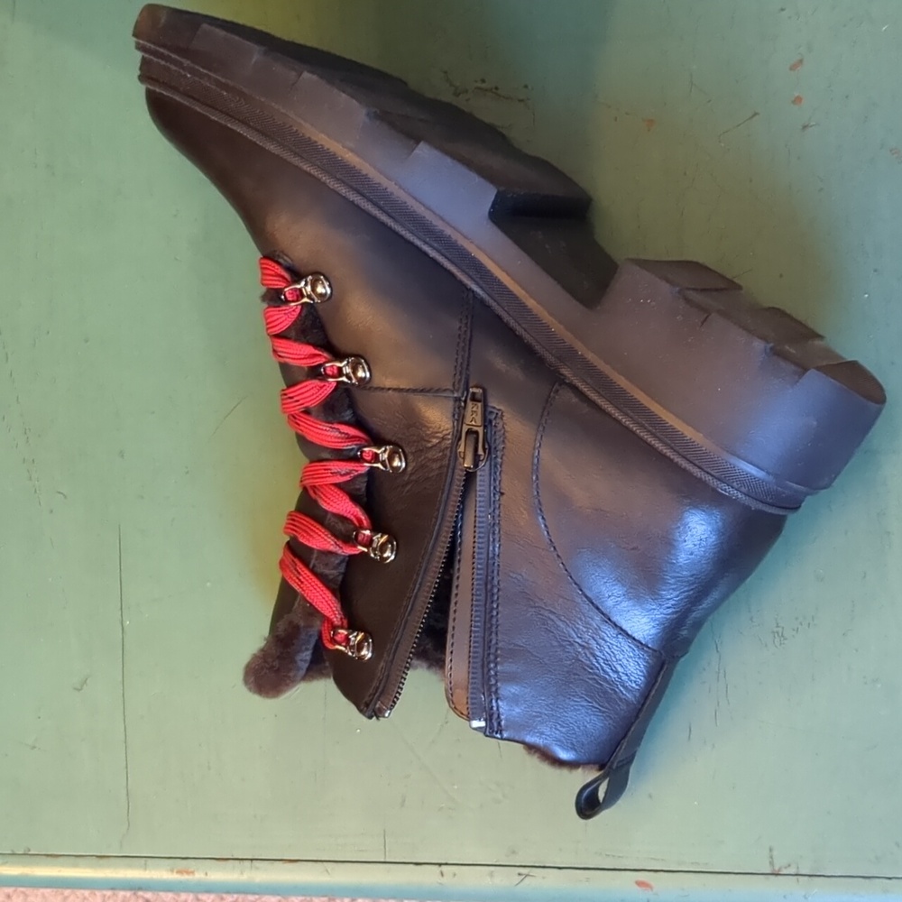 Naturalizer Julian Waterproof Boot Black Leather Upper - Picture 6 of 12